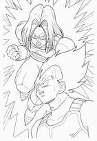 coloriage dragon ball z vegeta et trunck